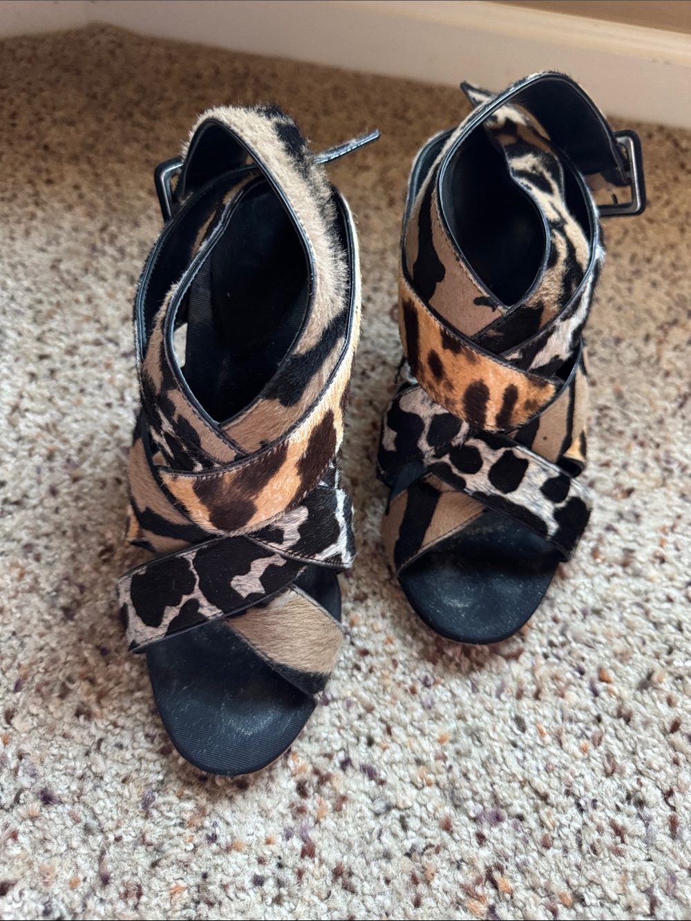 Animal Print Strappy Women’s Heels